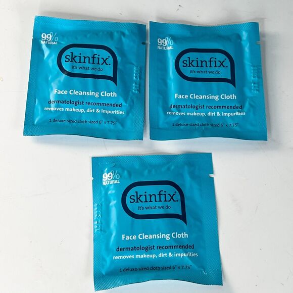 SkinFix Clean Skin Face Cleansing Wipes MakeUp Travel 3ct New - Picture 1 of 5